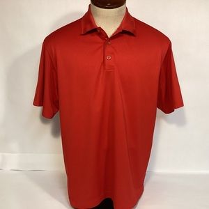 Nike Golf Mens Red Dri-Fit golf polo shirt size Large